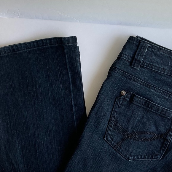 Shimmy Skinny Flare Low Rise Stretch Denim Jeans Black-Washed Sz EU 38 … - Picture 4 of 13